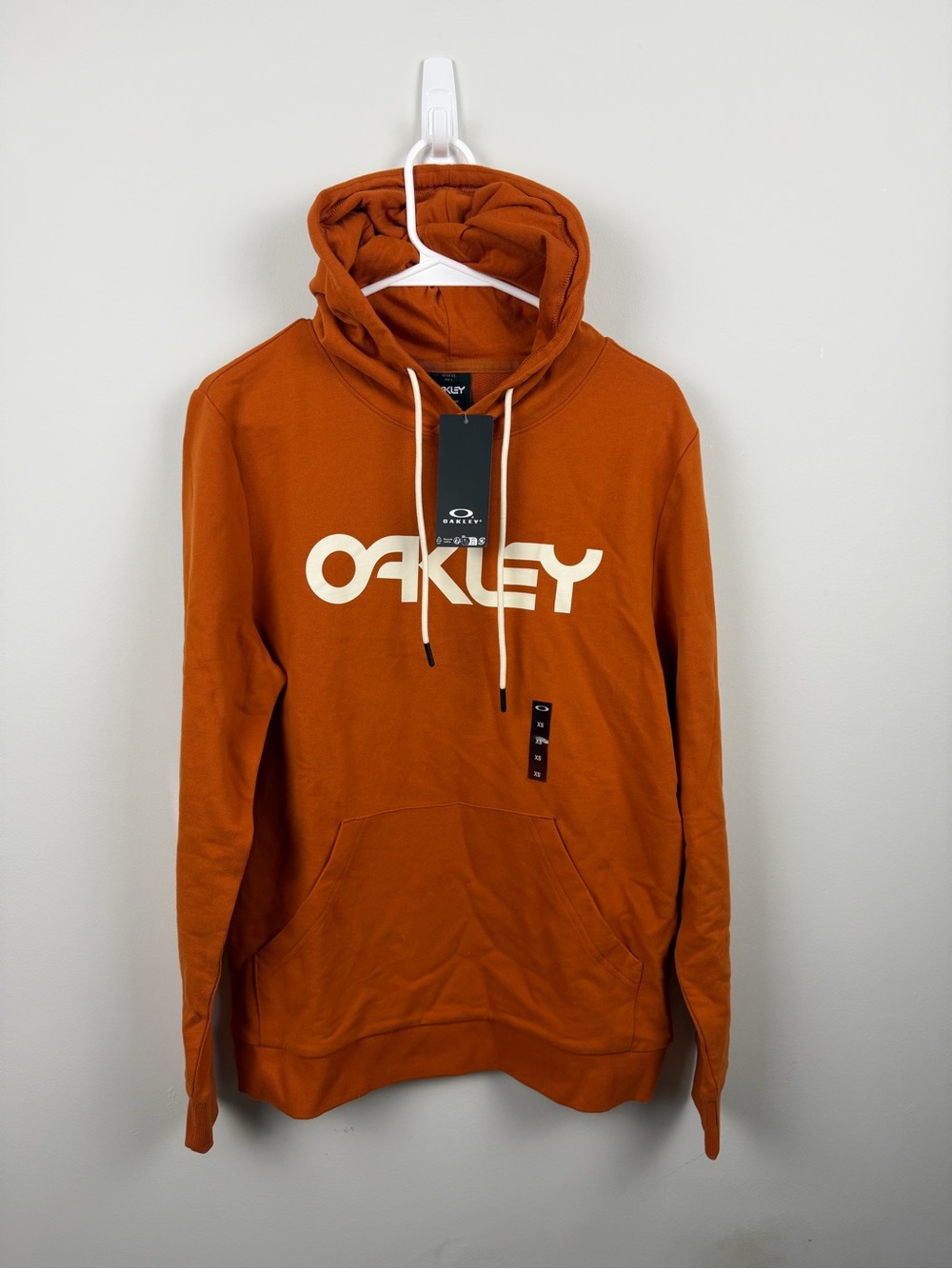 Oakley Orange Pullover Hoodie with Cream Logo